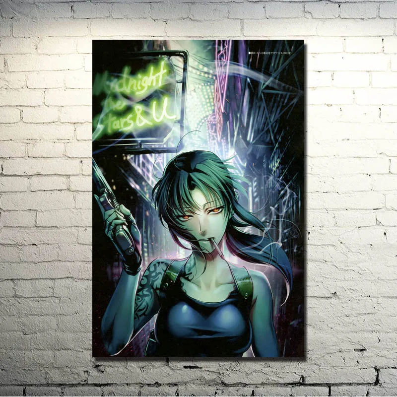 Molek японское аниме Черная Лагуна Revy фигурка плакат художественные картины