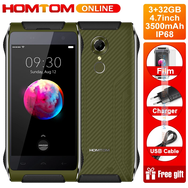 Смартфон HOMTOM HT20 PRO IP68 Водонепроницаемый MTK6753 3G RAM 32G ROM Octa Core телефон 8.0MP 4 7 дюймов 4G