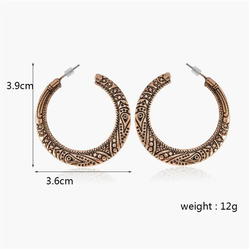 2017 Newest Big Round Statement Earring For Women Special Design Boho Stud Earrings Fashion Bohemian Jewelry Gifts | Украшения и