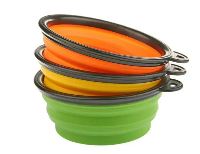 Миска для собаки 1 шт. Складная Силиконовая миска путешествий Портативная