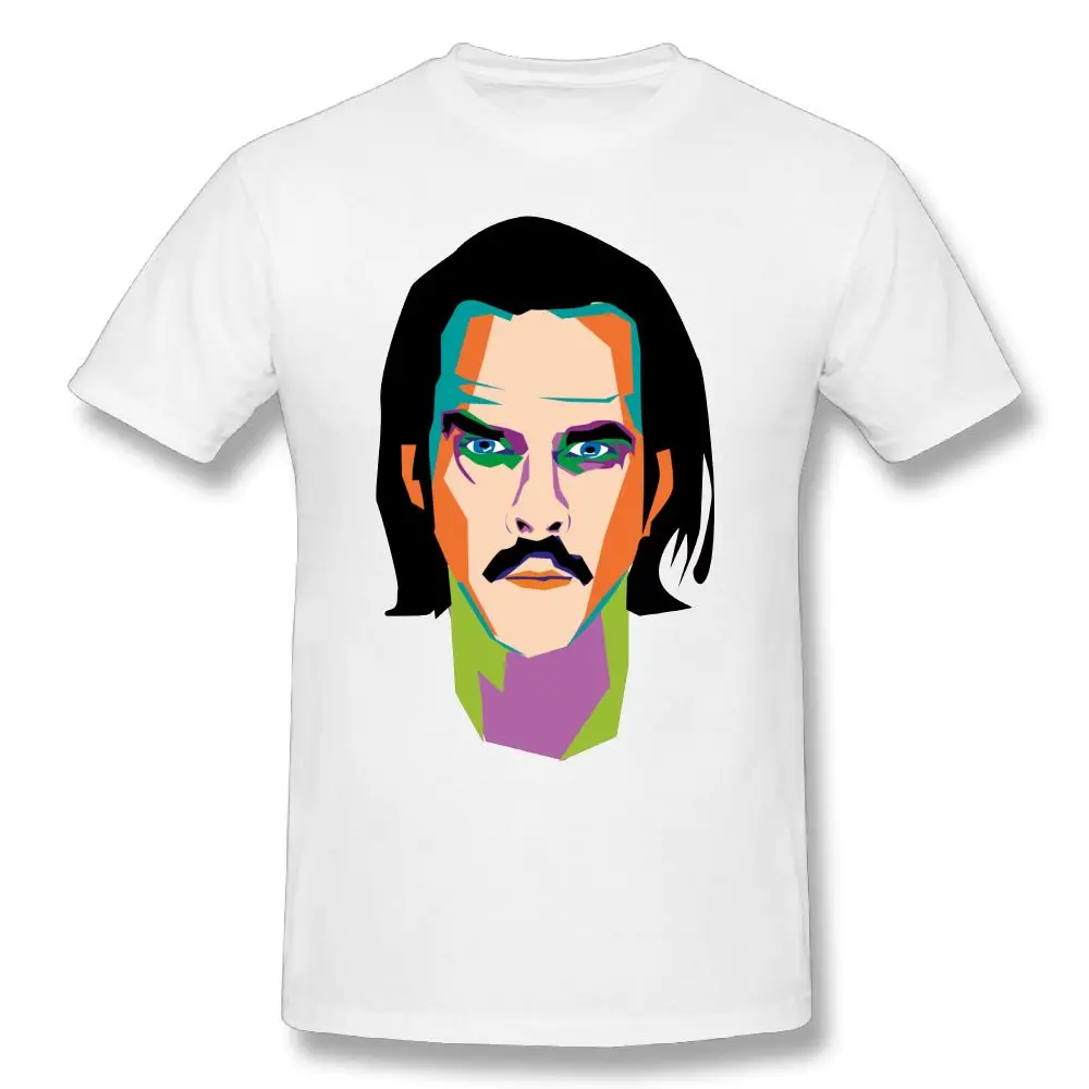 Nick Cave Music Tee Мужская футболка с мультяшным принтом хлопковая Базовая Повседневная