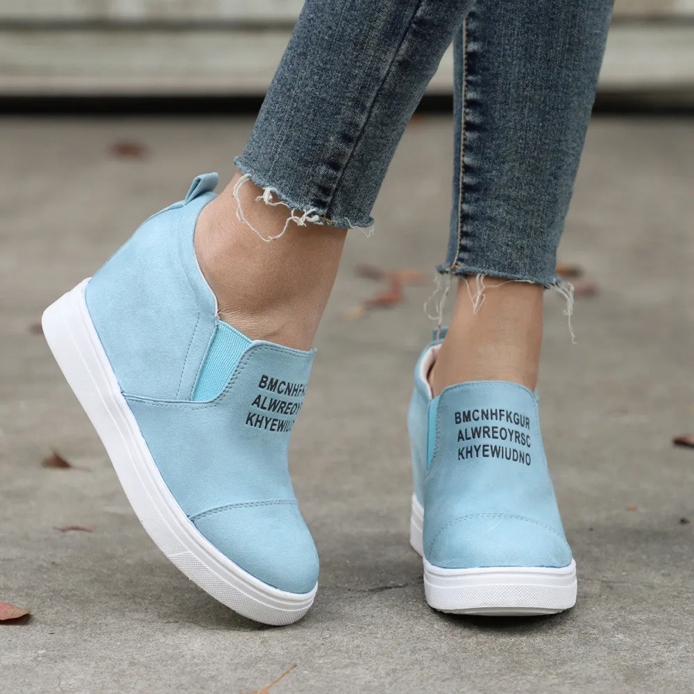 Women's Ladies Fashion Ankle Letter Increasing Wedges Martin Shoes Short Boots winter boots women warm snow#g8