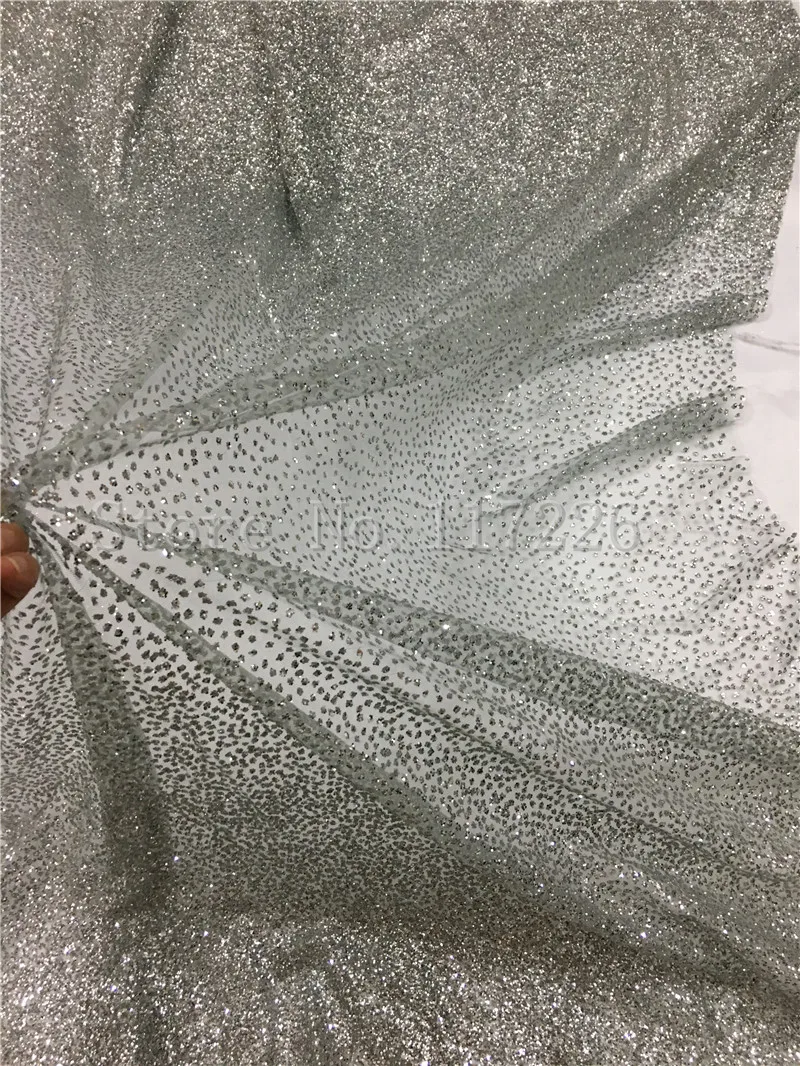 Высококачественная сетчатая кружевная ткань блестящая Тюлевая для свадьбы