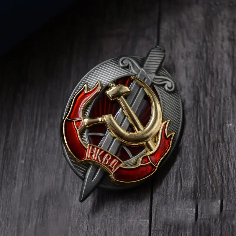 40*25 мм НКВД СССР значок СССР Ленин Сталин КГБ эмблема КЦХП победный военный винтажный Красный Классический коммунистический Второй мировой войны медаль