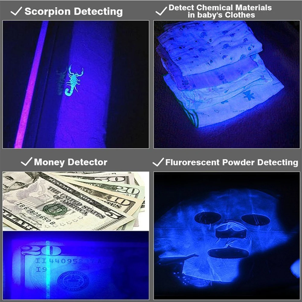 51LED УФ detecor фонарик алюминиевый фонарь супер яркая светодиодная лампа