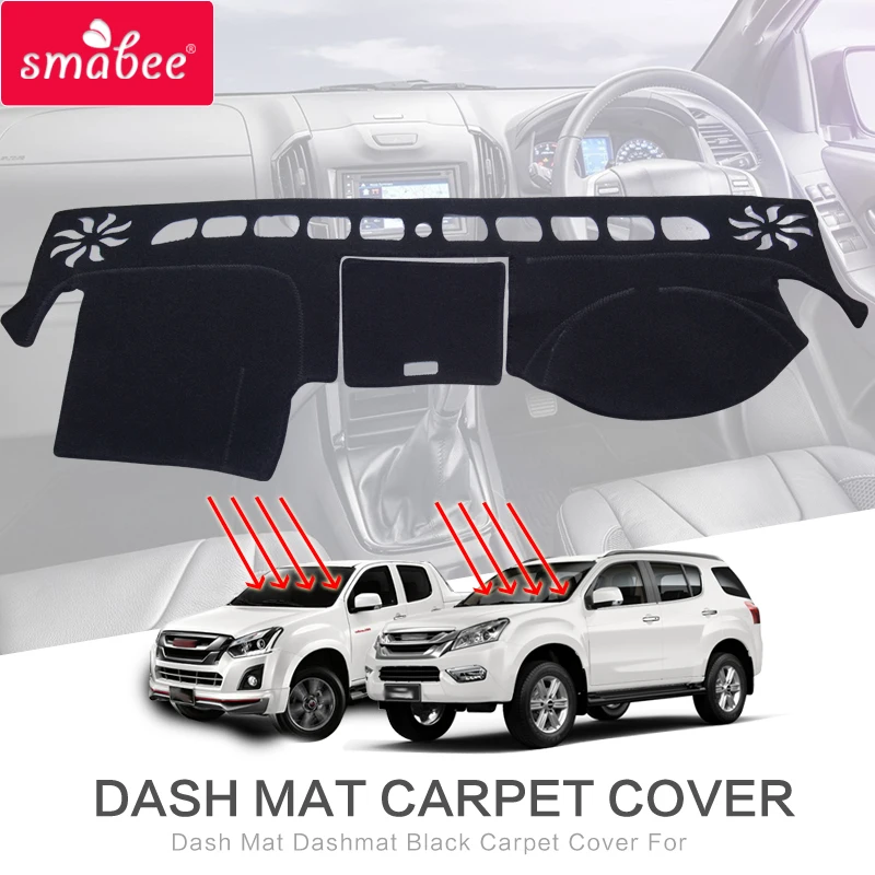 

smabee for Isuzu D-Max MU-X 2012 - 2019 Duratorq 4DR 4x4 2015-2017 Anti-Slip Dash Mat Dashmat dashboard pad Non-Slip cover
