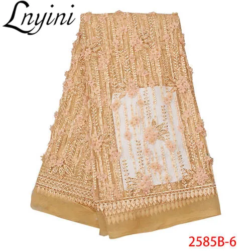 Новинка 2019 г. роскошные свадебные кружевные ткани ручной работы с 3D цветами и