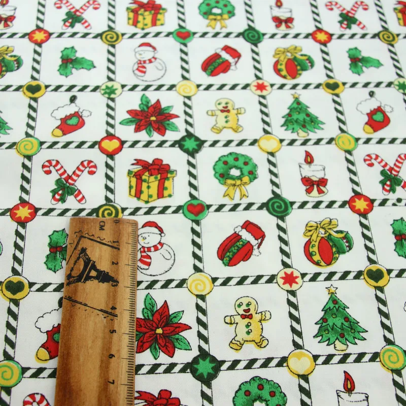 

Christmas printed baby Cotton fabric for DIY bedding cloth Sewing patchwork quilting and fashion dress making fabrics