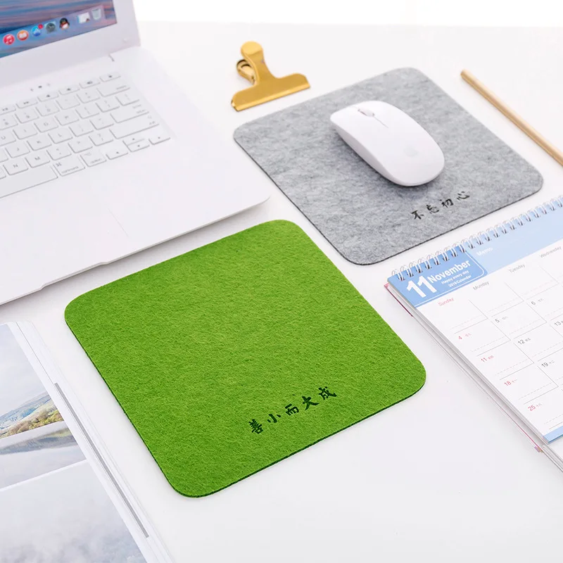 1 шт. фетр 20*20 см модные/зеленого/серого цвета Цвет изоляции колодки Мышь Pad мульти