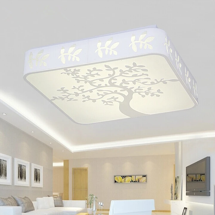 

Round/Square/Rectangle Hollow PMMA Surface Mounted LED Ceiling Light, RGB/Cool white/Smart Remote for home luminaire (Optional)