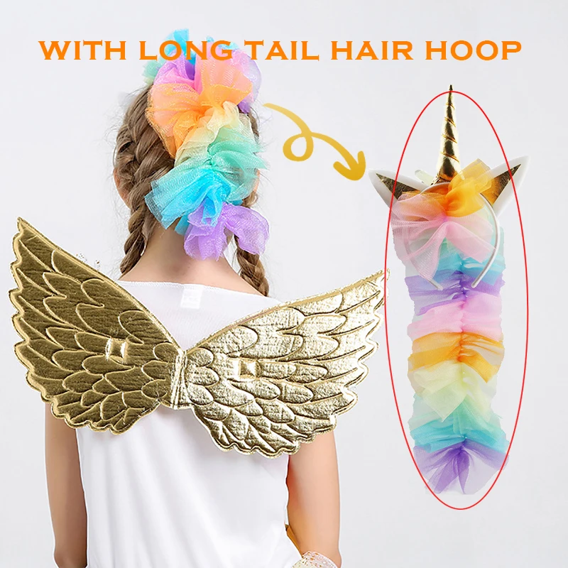 Костюм единорога для девочек платье принцессы Новинка 2019 г. костюмированной