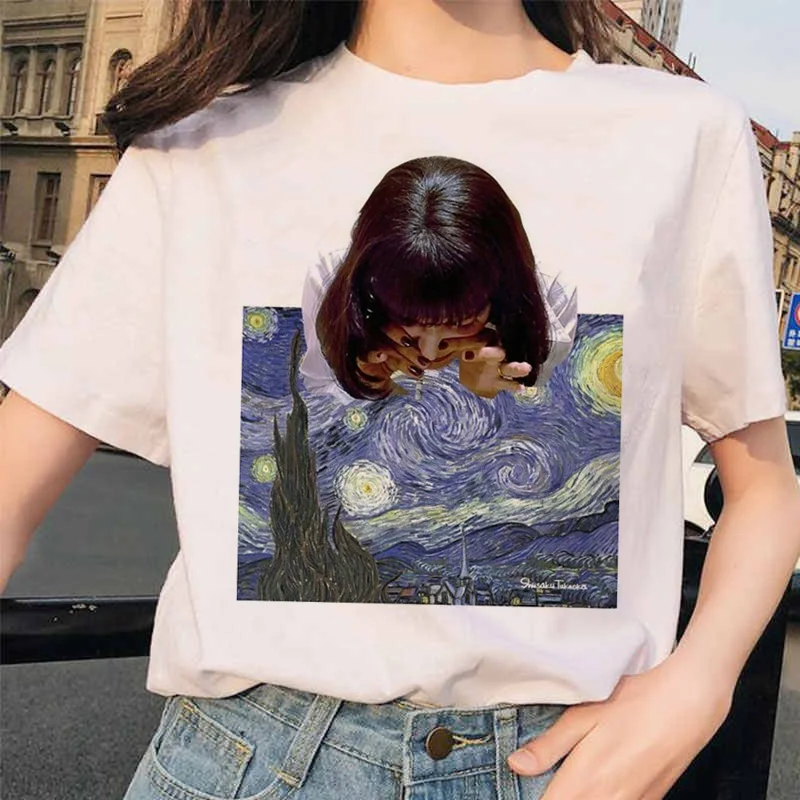 Pulp fiction Эстетическая Миа 90s Ulzzang Harajuku Movie футболка уличная Женская футболка Женские футболки женские футболки забавные