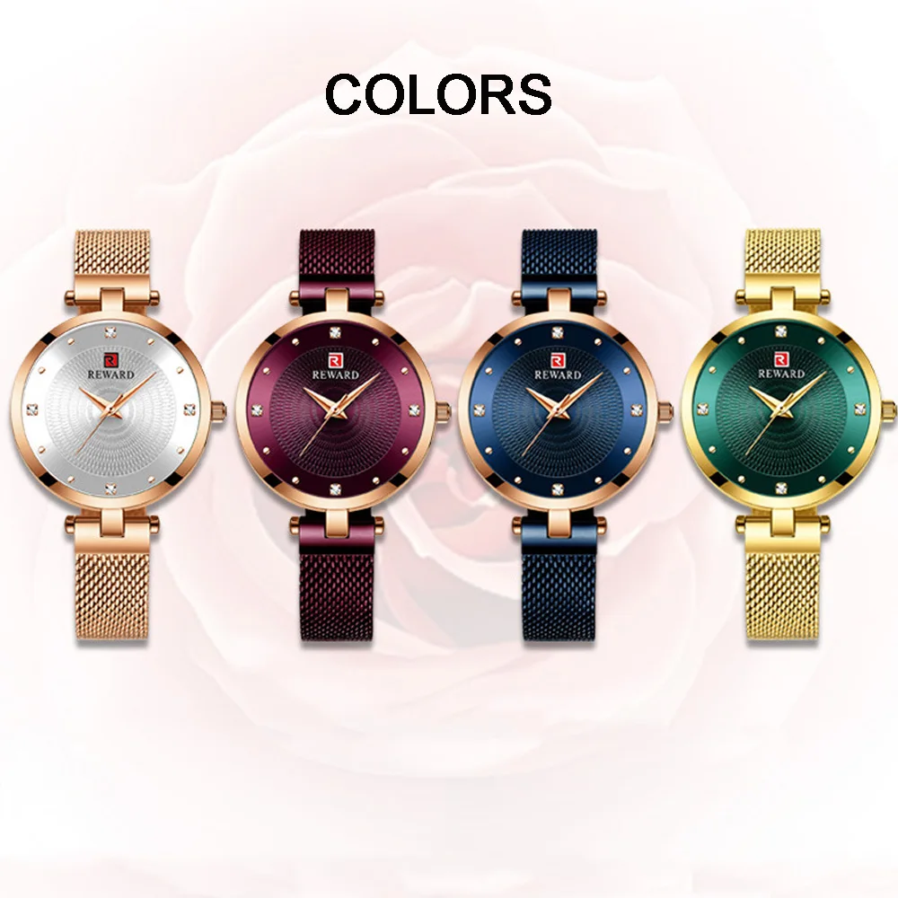 Женские роскошные золотые модные часы водонепроницаемые кварцевые ЖЕНСКИЕ