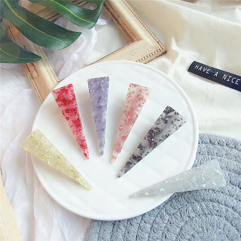 Модные женские блестящие заколки для волос уксусная кислота звездное небо