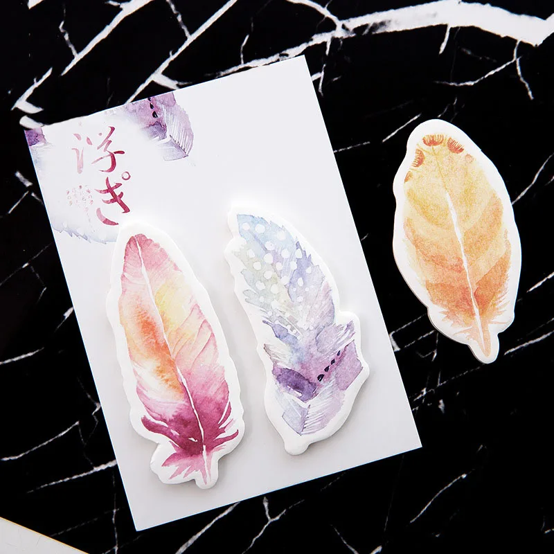 30 шт. в форме пера клейкая бумага для заметок блокнот Сделай Сам Скрапбукинг