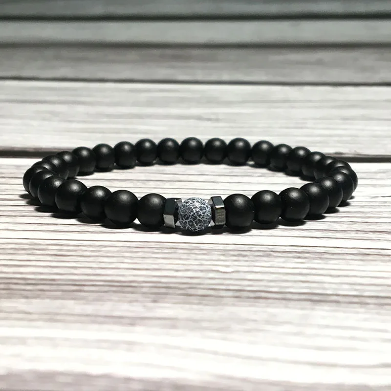 Мужские матовые бусы из камня браслет с бусинами 6 мм для йоги медитации