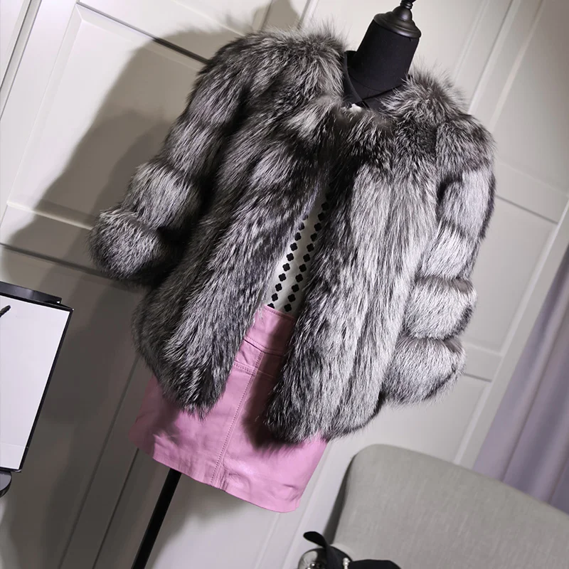 Женское пальто из цельного натурального меха облегающие безрукавки шкуры черно