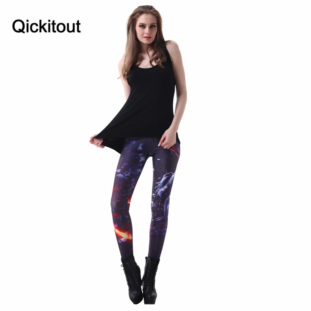 Дропшиппинг леггинсы для фитнеса с принтом женщин дьявол пещеры цифровым синие