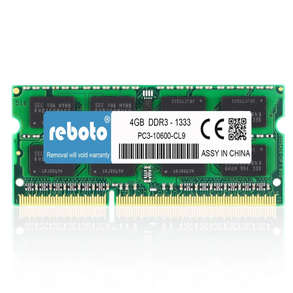 Оперативная память Reboto DDR3 4 ГБ 8 1066 МГц 1333 1600 для ноутбука бесплатная доставка SO DIMM