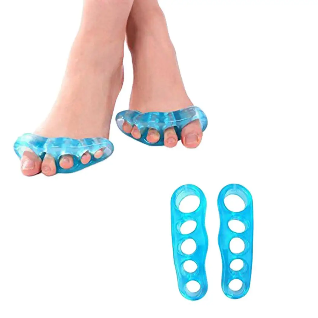 Пять ног Hallux вальгус палец ноги унисекс синий сепаратор Bunion корректор | Красота и