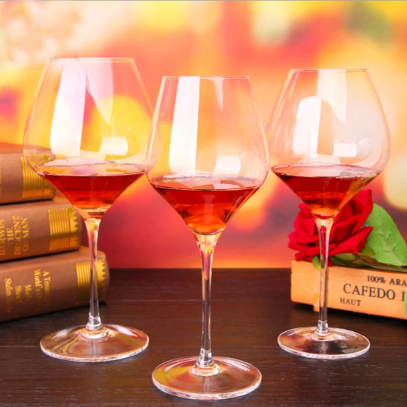 

2pcs Red Wine Crystal Glass Cup Lead-free Champagne Goblet Bordeaux Toasting Flute Glass Birthday Wedding Christmas Gift
