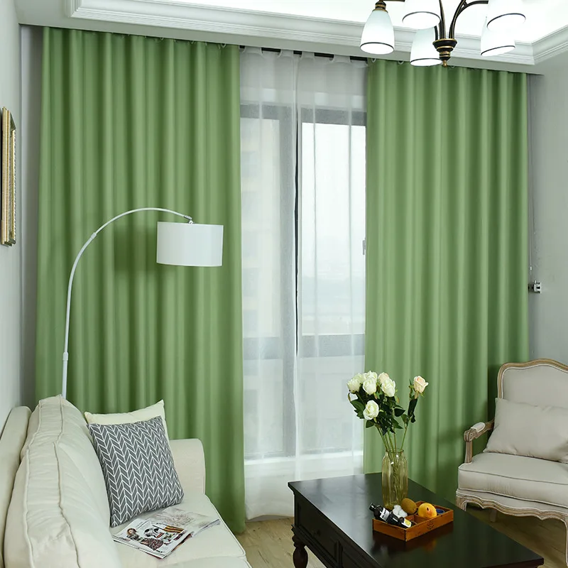 4 вида цветов темно синие Современные Простые однотонные шторы для гостиной