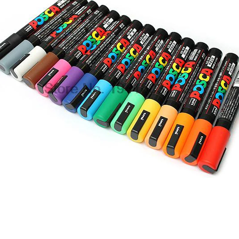 Uni-ball Posca PC-5M маркерные ручки средней пули для рисования школьные канцелярские