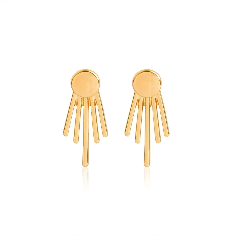 Moonbeam Deep V Ear Jackets And Full Moon Stud Combo Pair Of Studs Front Back Earrings For Women Girls | Украшения и аксессуары