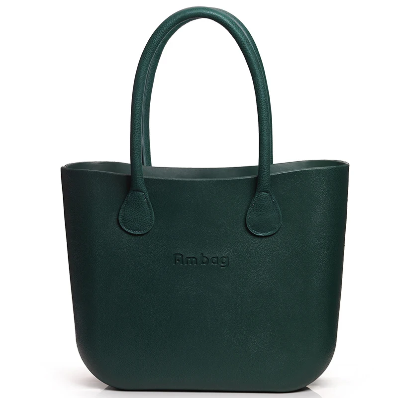 dark green AMbag Obag, стильная Водонепроницаемая классическая женская сумка Ambag, сделай сам, EVA, с подкладкой, цветные ручки из искусственной кожи - Цвет: dark green