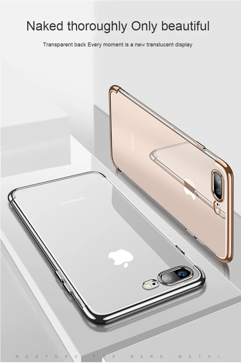 Силиконовый прозрачный мягкий ТПУ чехол для мобильного телефона iPhone X 10 Xr Xs Max 6 1 5