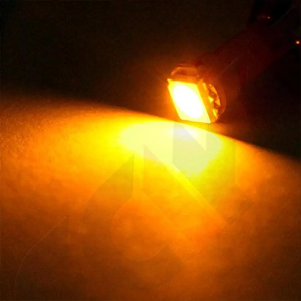 Цвет: желтый DIN 10X T5 5050 1SMD 12V автомобильные лампы освещения приборов Авто Клин светильник Led для приборной панели Калибровочные лампы белый красный синий зеленый желтый - Испускаемый цвет: Цвет: желтый