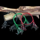 Рыболовная леска 20 шт.лот 1520253050 см, поводок из стальной проволоки с вертлюгом, рыболовные аксессуары, красныйчерныйзеленый Olta Leadcore