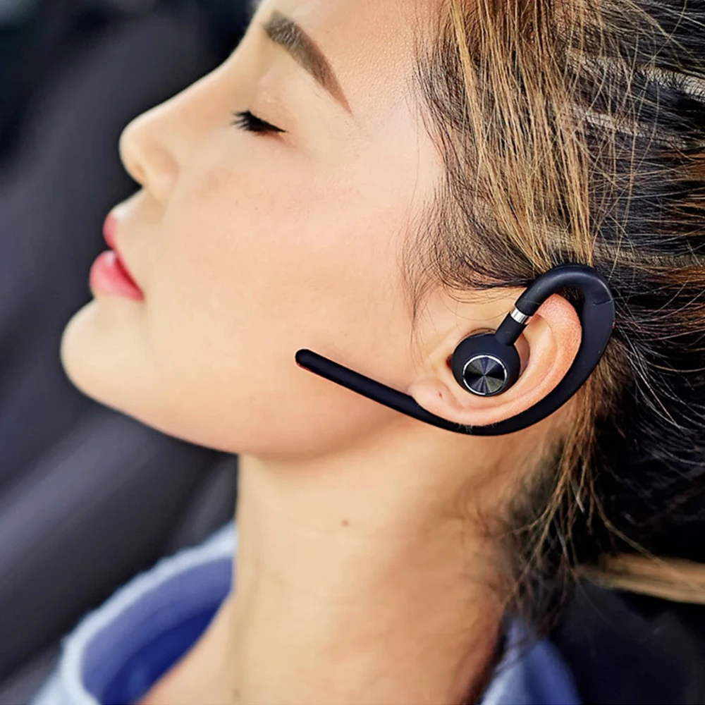 наушники bluetooth блютуз Гарнитура с крюком за ухо черный наушник беспроводной Bluetooth
