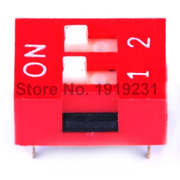 10 шт. 2 бит переключатель переключателя адреса красный цифровой 54 мм |