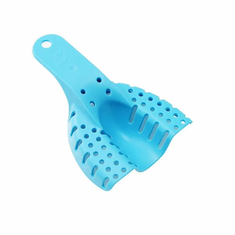 10Pcs/set Dental Blue Impression Plastic Trays Without Mesh Tray Care Teeth Holder Materials Supply For Oral Tools |