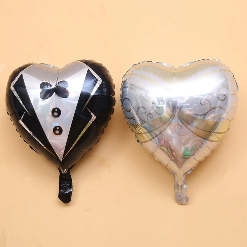 2 шт. Свадебный декор для невесты и жениха свадебное платье фольгированные