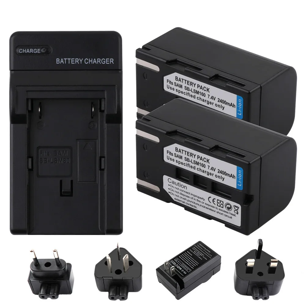 2X SB-LSM160 SB LSM160 Перезаряжаемые Батарея+ ЖК-дисплей Батарея Зарядное устройство для samsung D351I DC161 DC565 SC-DC163 SC-DC164 D352ISC-DC163 30