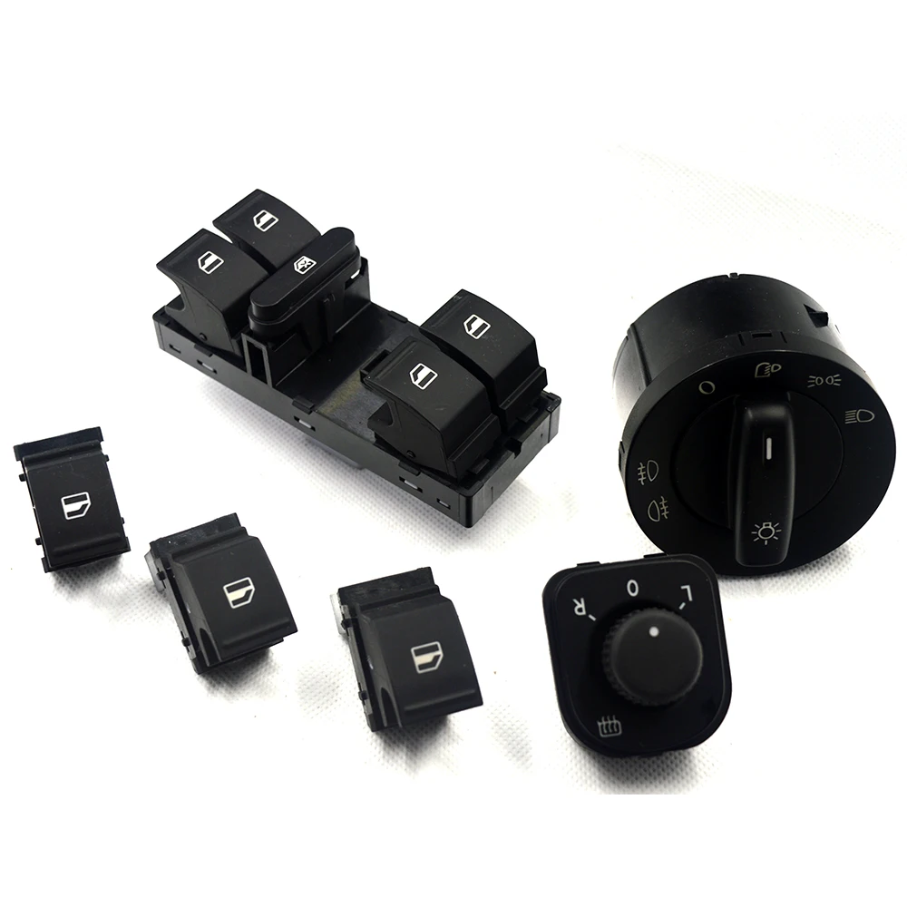 Новый зеркальный переключатель питания фар кнопка переключения окна 6 шт./компл.