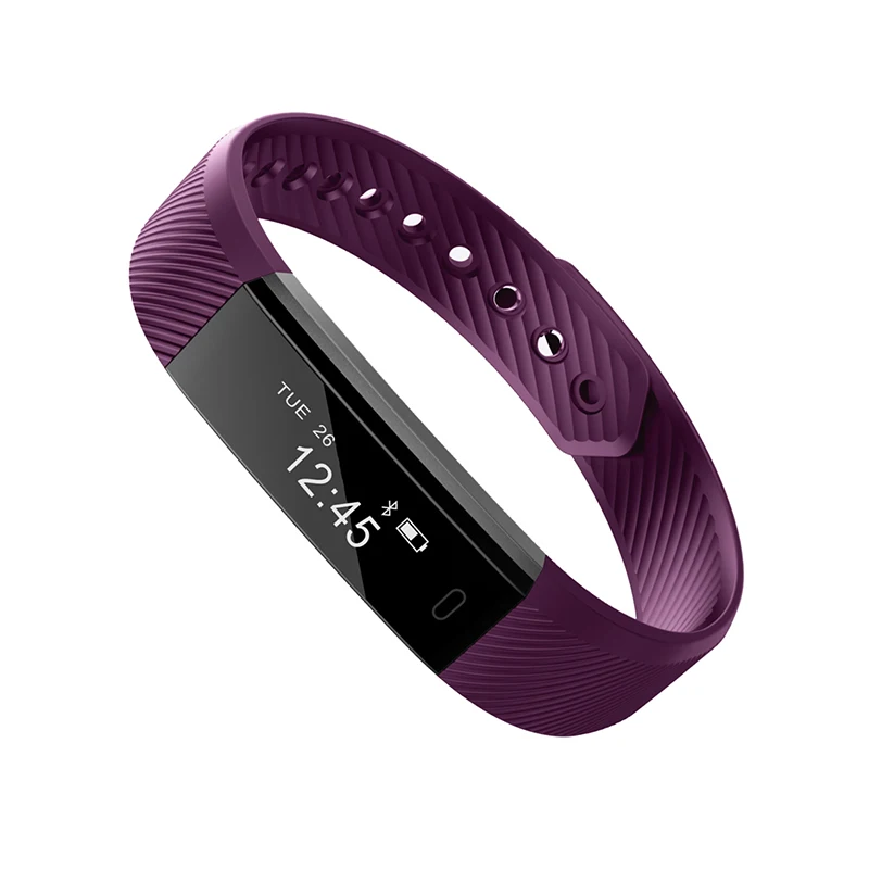 Фиолетовый Smart Watches Woman Reloj Digital Wristband Fitness Tracker Sport Pedometer Women Smart Bracelet Men Smartband for IOS Android - Цвет: Фиолетовый