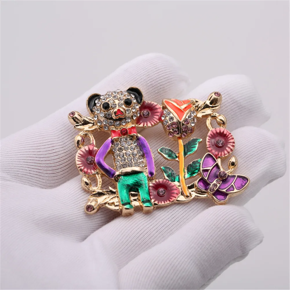 ENZE Fashion jewelryNew fashion Женская Брошь с эмалью в виде капель медведя|fashion set|set fashiondrop set |