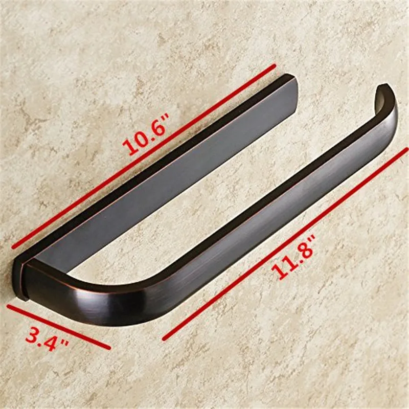 

Mrosaa Bronze Towel Racks Wall Mounted Brass Towel Holder Rust Protection Bath Shower Robe Towel Hanger Bathroom Accessories