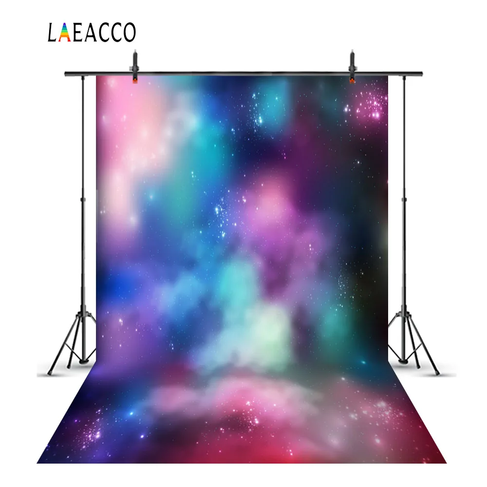 Laeacco Gradient Clouds Starry Sky Baby Newborn Portrait Photography Backgrounds Custom Photographic Backdrops For Photo Studio