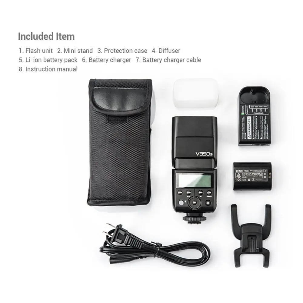 Godox V350S 2,4G Master/Slave камера ttl Беспроводная вспышка Speedlite 1/8000s HSS встроенный аккумулятор с зарядным устройством для sony
