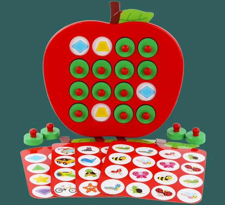 Новые детские Монтессори яблоко памяти соответствующие шахматные игры
