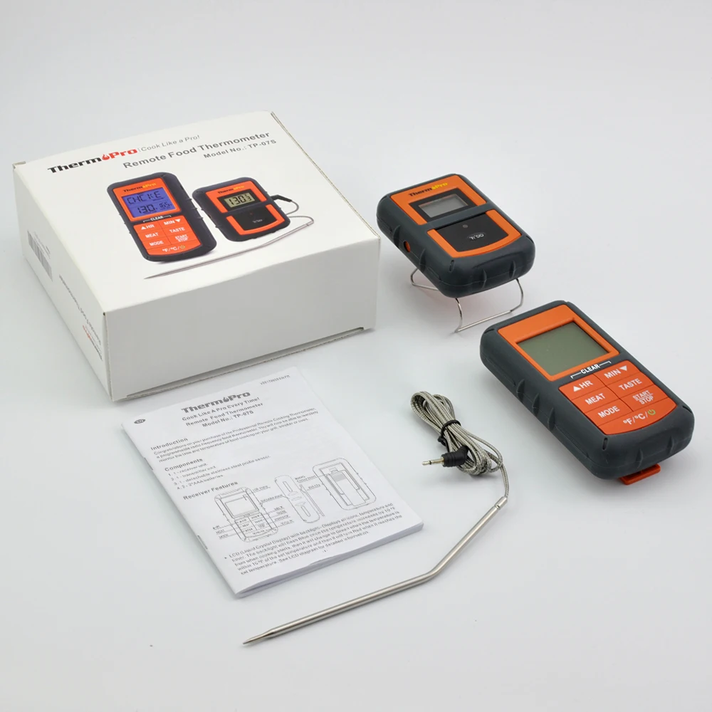 ThermoPro TP 07S Дистанционное барбекю коптильни гриль печь мясо 300 футов диапазон