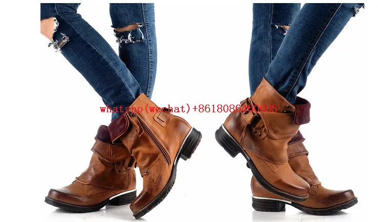 Choudory/Женские зимние кожаные сапоги в западном стиле Sapatos Femininos цвет черный винный