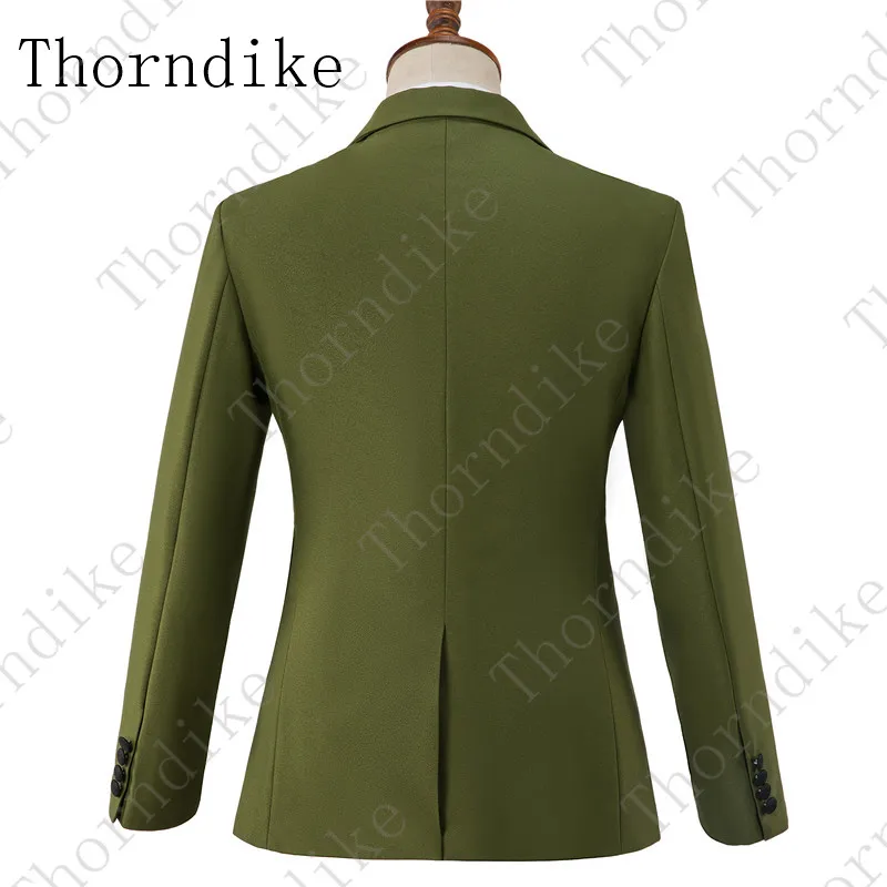 Зеленый мужской костюм Thorndike из 2 предметов облегающий черный смокинг на одной
