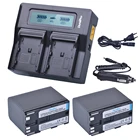 2x8400 мАч, BP-970G BP 970G BP-975 Батарейки + ЖК-дисплей двух портов для быстрой Зарядное устройство Наборы для цифровой однообъективной зеркальной камеры Canon EOS C100,Mark II, EOS C300, XF100, XF105