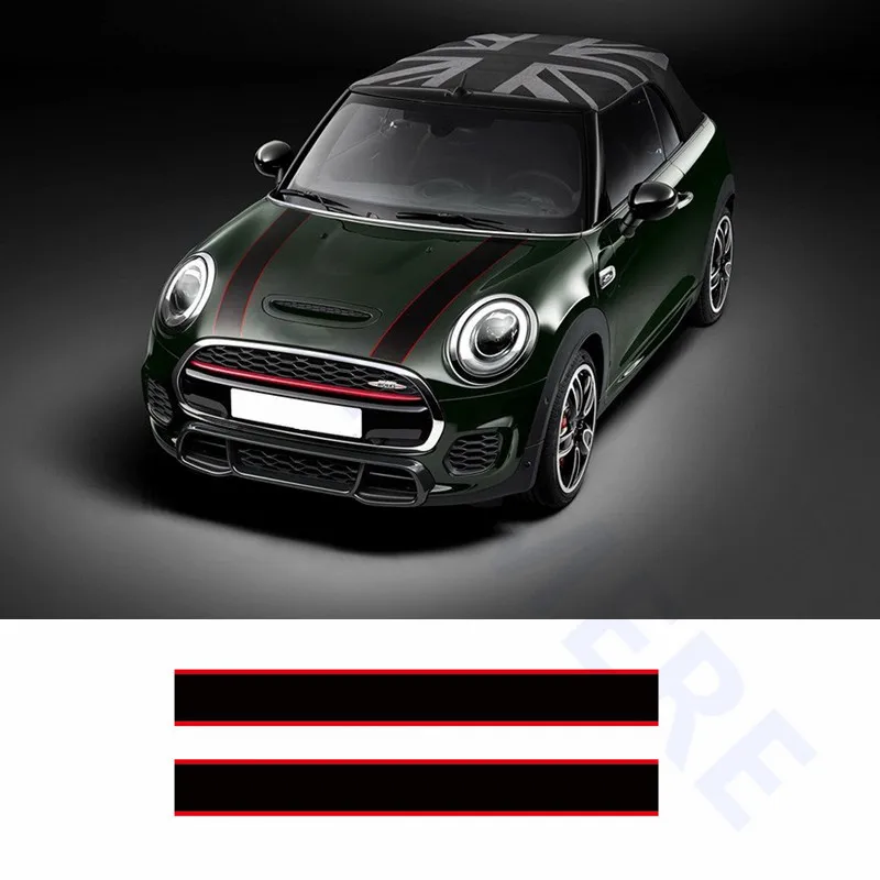 Стайлинг автомобиля капот декор для тела наклейка гонки полосы MINI Cooper S Countryman Clubman