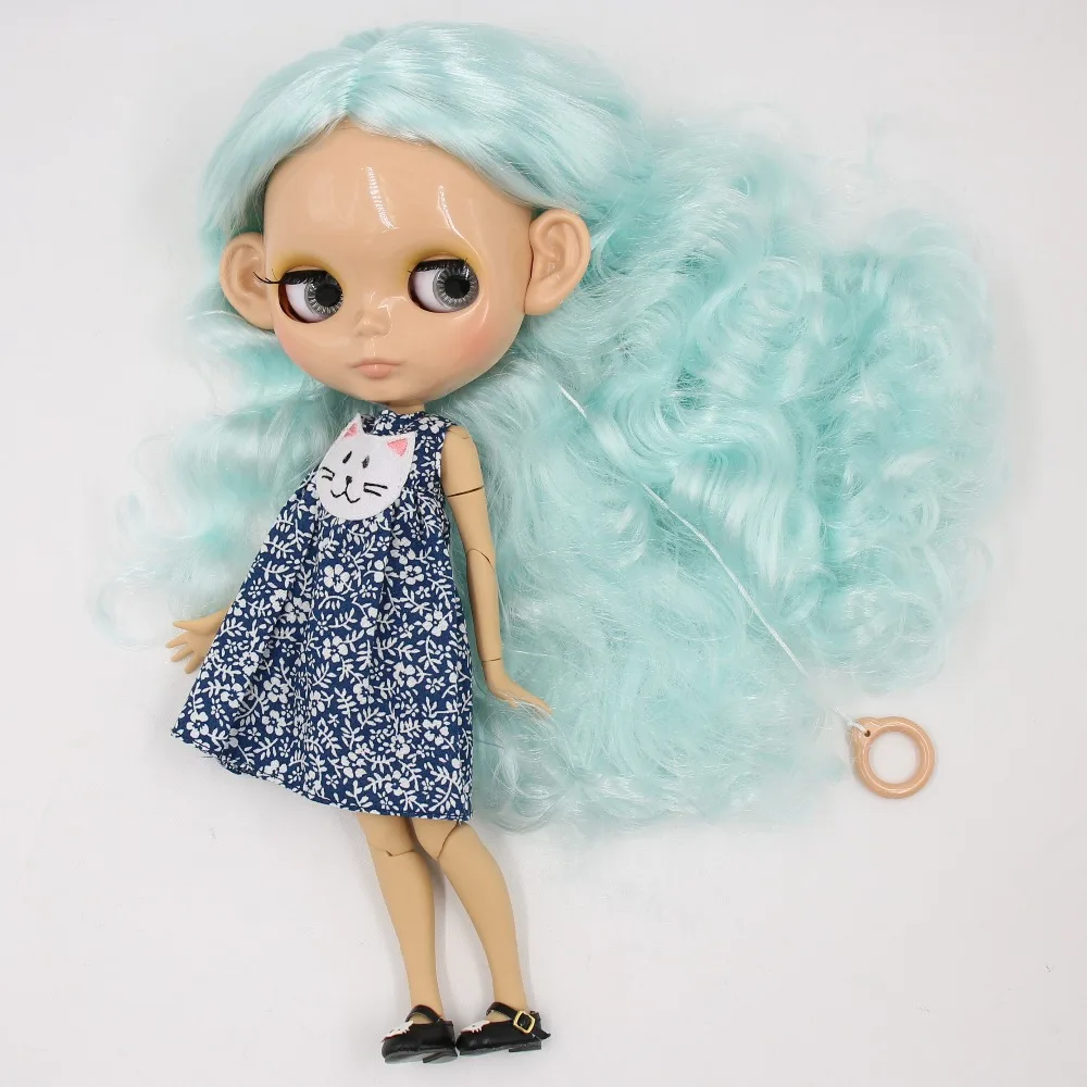 Ледяная фабрика blyth кукла 1/6 bjd загар кожа сустава тела бледно-голубые волосы 30 см BL6909